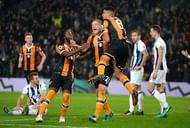 HULL, ENGLAND - NOVEMBER 26:  Michael Dawson of Hull City celebrates scoring the equalising goal during the Premier League match between Hull City and West Bromwich Albion at KCOM Stadium on November 26, 2016 in Hull, England.  (Photo by Tony Marshall/Getty Images)